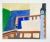 Circa late 20th century matte medium on artist board abstract street view by Marilyn Lanfear (1930-2020) Texas. Unsigned....