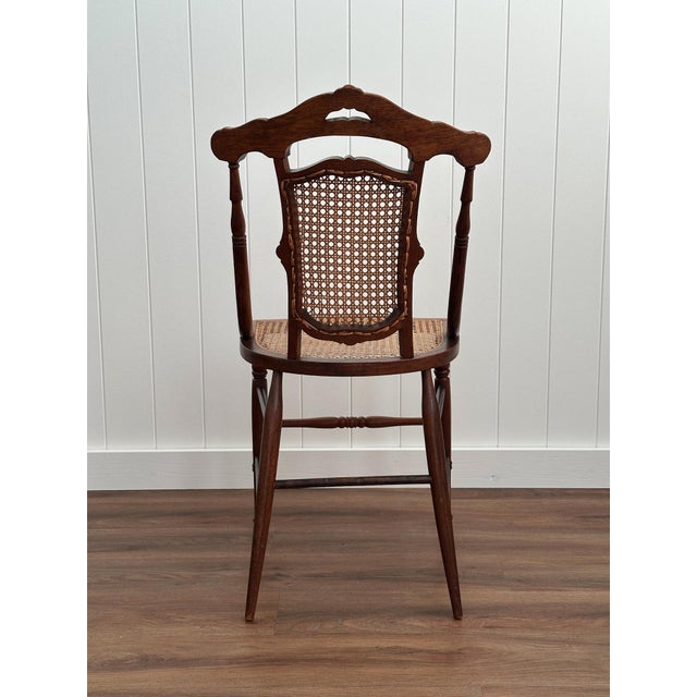 Brown Antique Victorian French Cane Dining Chairs, Set of 4 For Sale - Image 8 of 18
