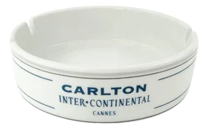 Vintage Carlton InterContinental Cannes France Porcelain Ashtray French Riviera