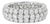 18K White Gold Diamond Eternity Wedding Mesh Band Ring For Sale