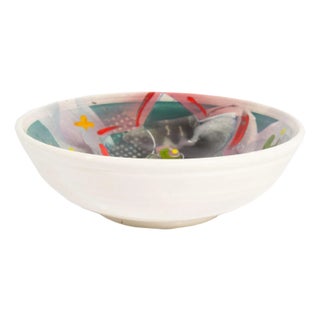 Studio Pottery Bowl Signed by Artist Madeline Kaczmarczyk For Sale