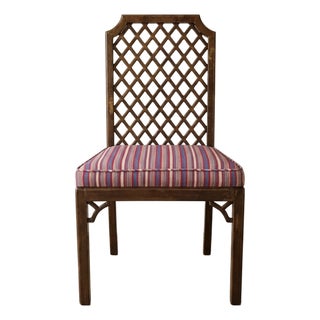 Vintage Lattice Back Dining Chair- Sold in Pairs For Sale
