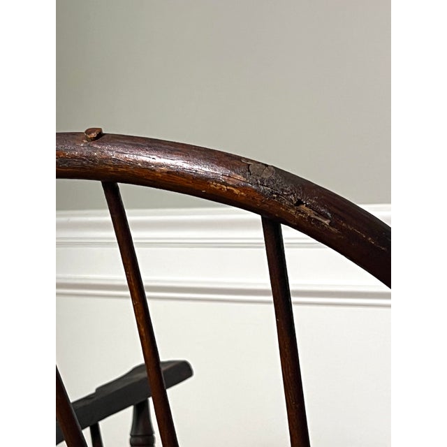 Pair of Early 20th Century Sack Back Windsor Armchairs in a Dark Finish For Sale - Image 14 of 18