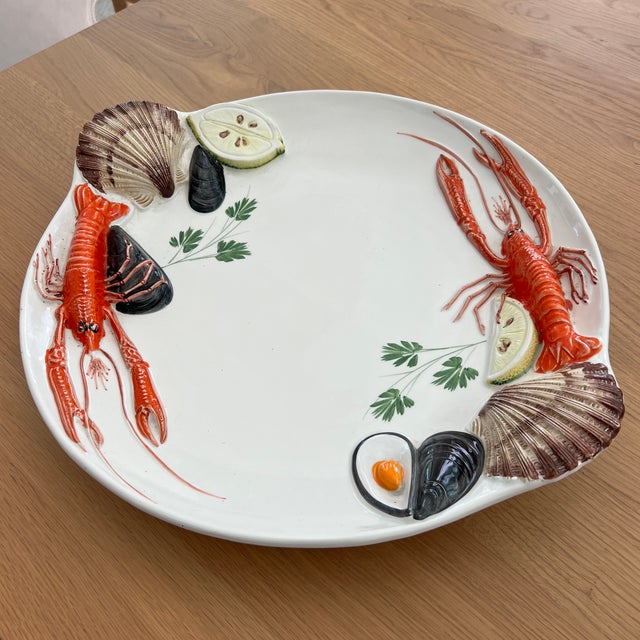 Vintage Italian Hand Painted Ceramic Serving platter