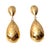 Metal 14k Yellow Gold Textured Drop Earrings For Sale - Image 7 of 7