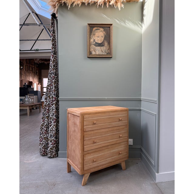 Wood Vintage Beechwood Chest of Drawers, 1950s For Sale - Image 7 of 13