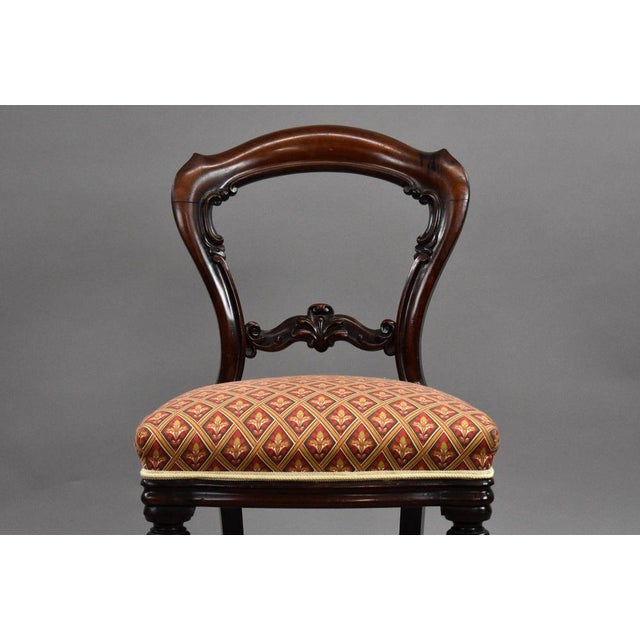 Antique Victorian Mahogany Dining Chairs, 1890, Set of 4 For Sale - Image 4 of 11