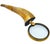 Metal Mid 20th Century Handcrafted Americana Horn & Brass Magnifying Glass For Sale - Image 7 of 7