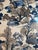 Asian Thibaut F975461 Asian Scenic Blue and Beige Fabric 4 Yards For Sale - Image 3 of 6
