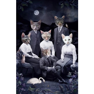 Never forget the Forest - Cats by Marcin and Kate Owczarek | Digital Art of people with cat heads For Sale