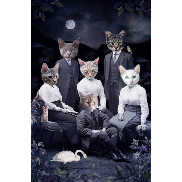 Never forget the Forest - Cats by Marcin and Kate Owczarek | Digital Art of people with cat heads For Sale