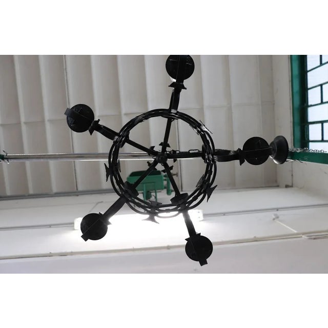 Vintage Chandelier in Iron, 1940s For Sale - Image 11 of 13
