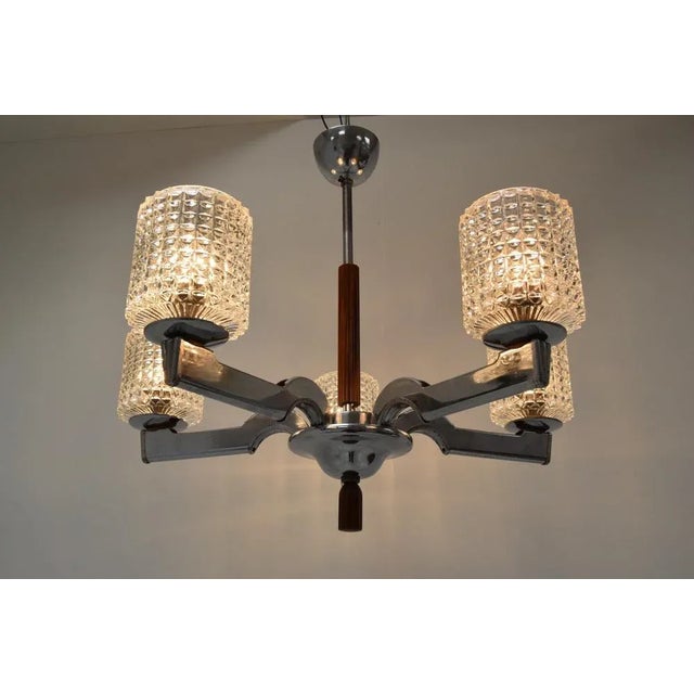 Mid-Century Chrome Chandelier, 1960s For Sale - Image 6 of 14