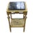 French Style Black Marble Topped Gold Side Table For Sale