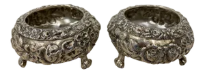 Late 19th Century Sterling Silver Open Salt Dishes - a Pair