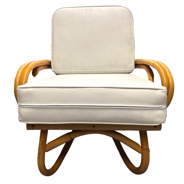 Coastal Restored Rattan Loop Leg Livingroom Set For Sale - Image 3 of 13