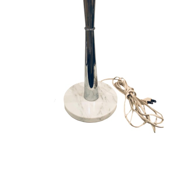 1950s Mid Century Stainless Steel Lamps - a Pair For Sale - Image 4 of 6