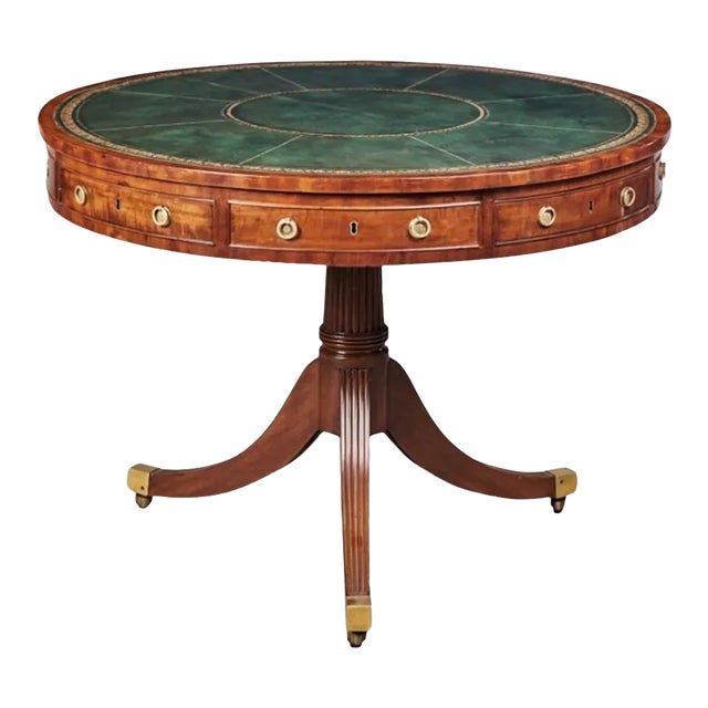 George III Mahogany Drum Table For Sale