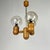 Mid-Century Modern Mid-Century Modern Scandinavian Three-Arm Pendant Light in Pine and Smoked Glass Globes, 1970s For Sale - Image 3 of 7