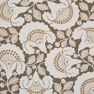Sample - Schumacher Jackie Wallcovering In Brown For Sale