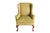 Wood Vintage Queen Anne Style Chenille Wingback Chairs - Set of 2 For Sale - Image 7 of 14