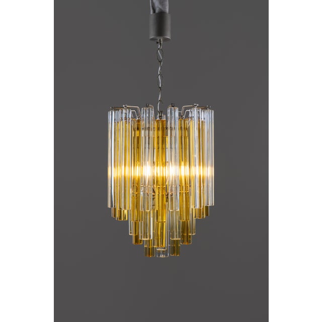 Quadrilobo Crystals Chandelier attributed to Paolo Venini for Venini, 1970s, in Very Good conditions. Designed 1970 to...