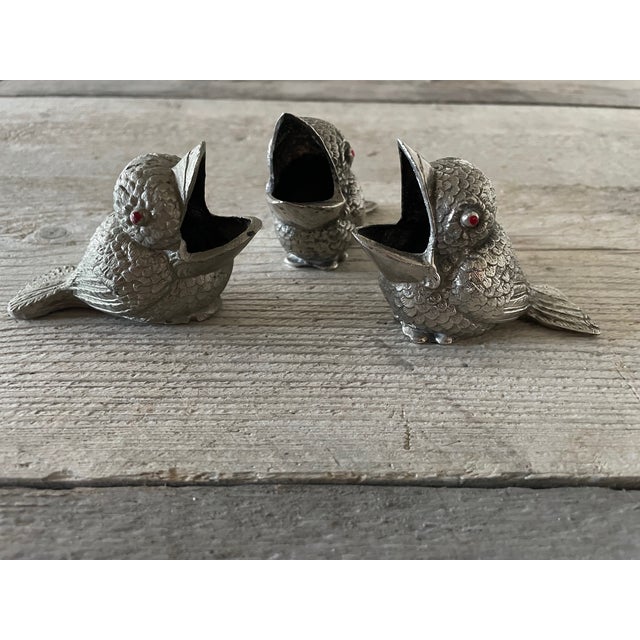 Silver Bird Ashtrays, Set of 3 For Sale - Image 8 of 8
