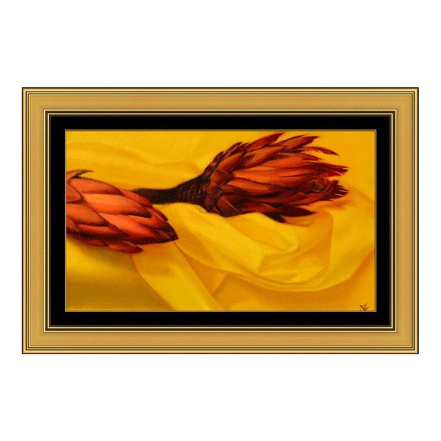 Late 20th Century Hop Pair Oil Painting, Judith Goldsmith For Sale