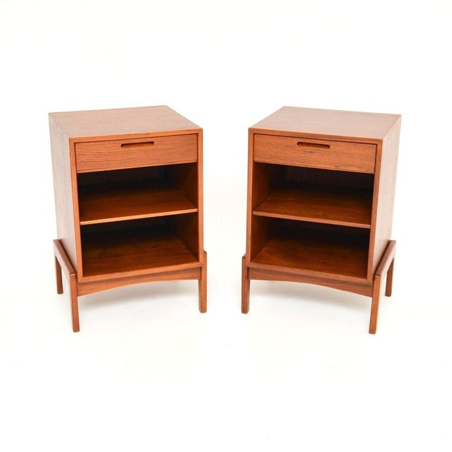 Vintage Danish Teak Nightstands by Ib Kofod-Larsen, 1960, Set of 2 For Sale - Image 11 of 11