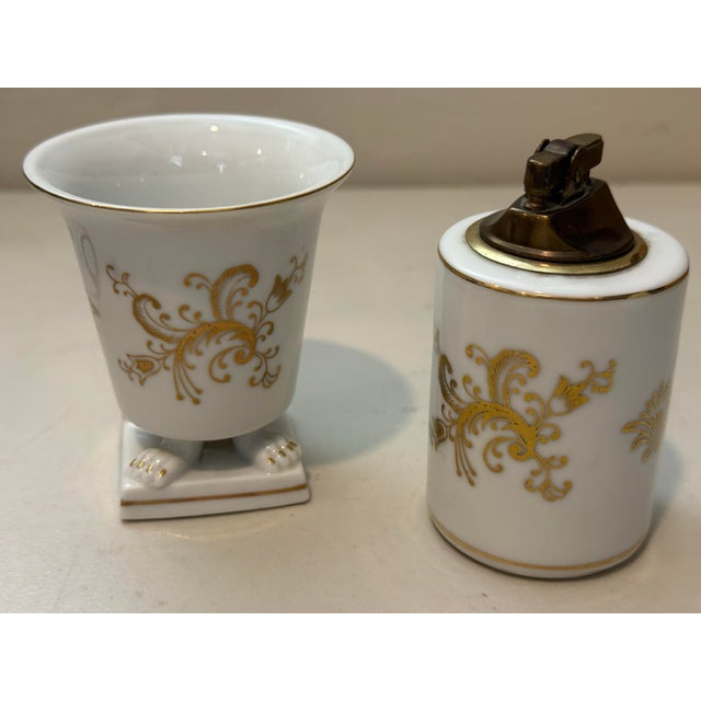 Ceramic Vintage Andrea by Sadek Hand-Painted Porcelain Tobacco Set Ornate Japanese Collectable For Sale - Image 7 of 10