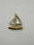 Vintage Elgin Sailboat Desk Clock | Mid-Century Brass & Chrome Nautical Miniature Timepiece For Sale - Image 4 of 6