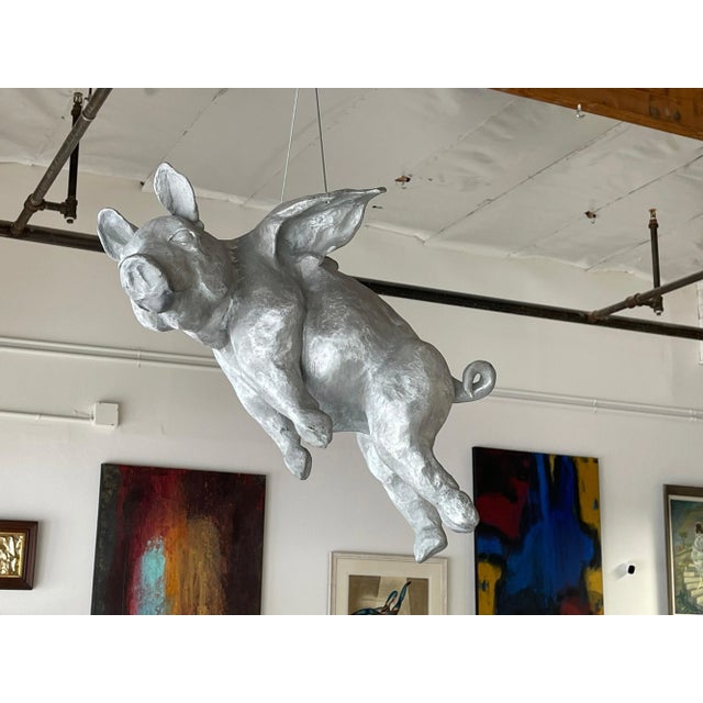 Metal 2014 "If Pigs Could Fly" by Giuseppe Palumbo Sculpture For Sale - Image 7 of 13