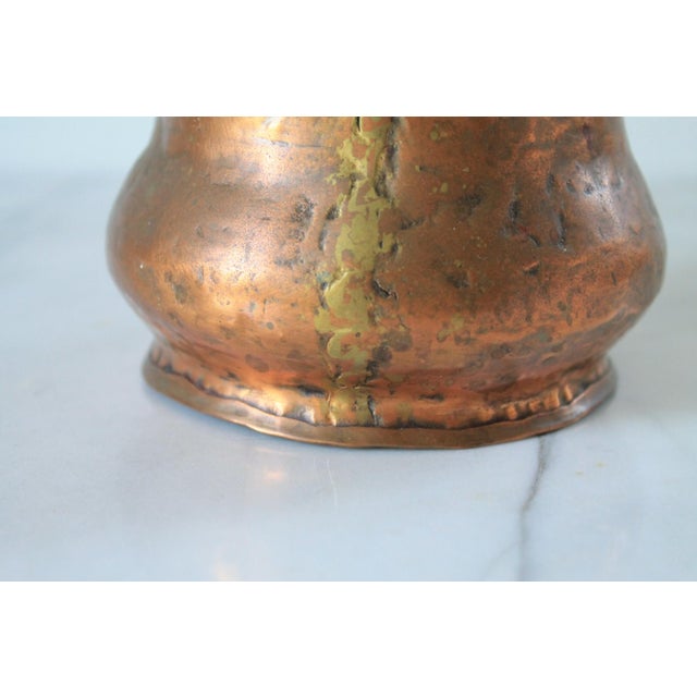 Metal Vintage Hand Forged Copper Pot or Small Cauldron For Sale - Image 7 of 9