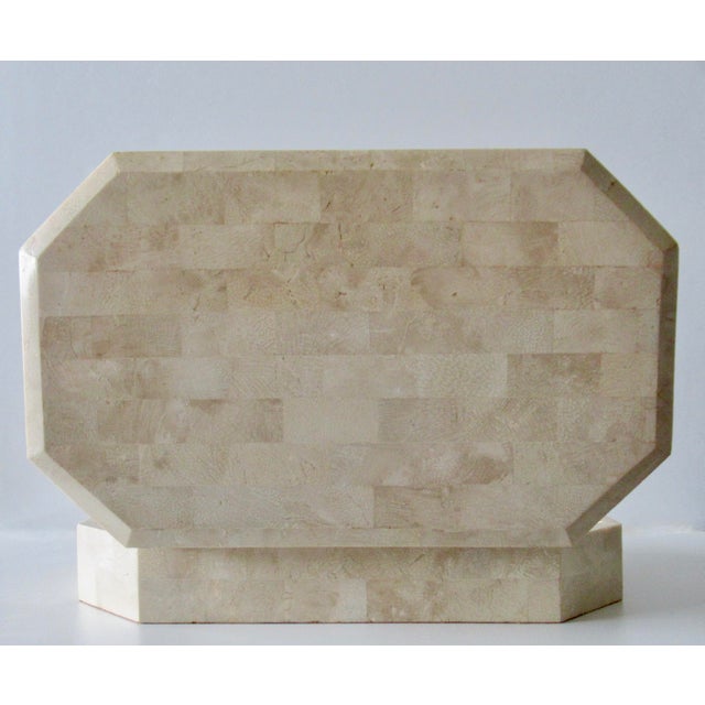 1980s Maitland Smith Large Tessellated Stone, Hinged Keepsake Box For Sale - Image 5 of 18