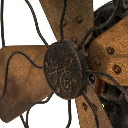 General Electric Oscillating Brass Blade Fan, C 1910 Dimensions: 17,5x17.5x20 Chairish sells electronic items only with...