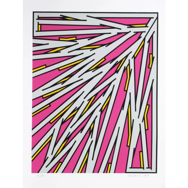 Pop Art Nicholas Krushenick, Small Pink, Pop Art Screenprint For Sale - Image 3 of 3
