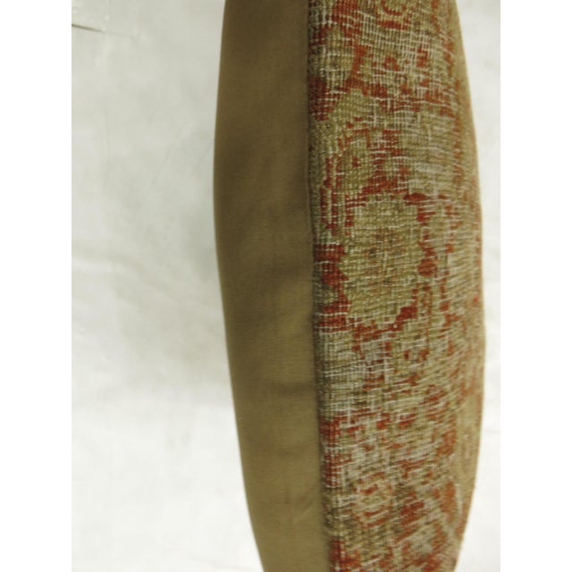 Early 20th Century Antique Tabriz Rug Pillow For Sale - Image 5 of 5