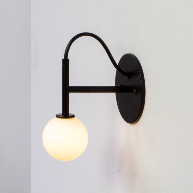 Not Yet Made - Made To Order Loop Sconce Black, Modern, by Research.Lighting, Modern, Minimal For Sale - Image 5 of 11