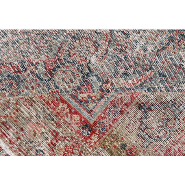 Large Distressed Gallery Persian Malayer Runner in Herati Design 5'8 X 14'8 For Sale - Image 14 of 14