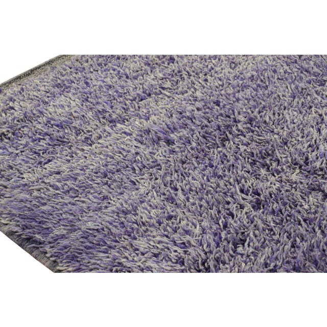 Vintage Moroccan Rug in Purple With High Pile, From Rug & Kilim For Sale In New York - Image 6 of 7