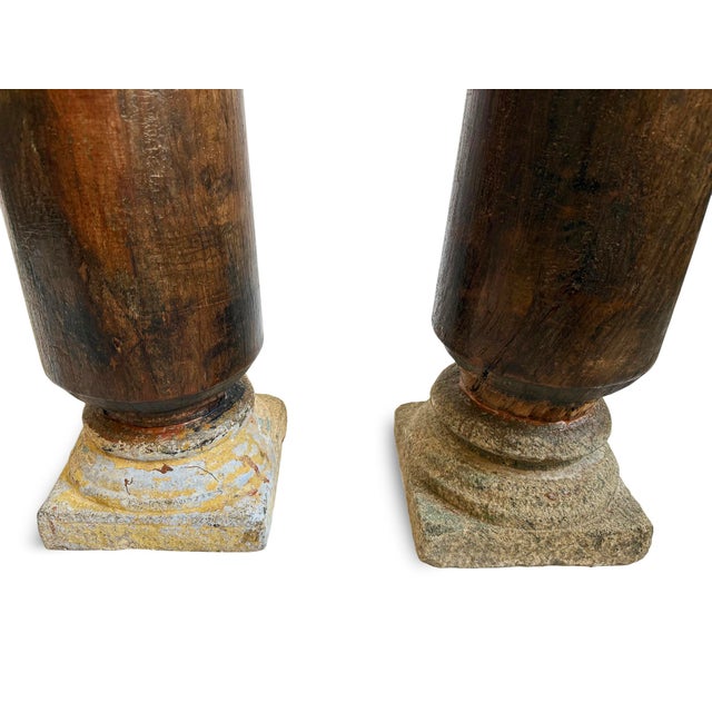Early 20th Century Set of Four Antique Rosewood Columns For Sale - Image 5 of 9