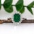 Modern 1.6Ct Zambian Emerald & Diamond Ring in Solid 14k Gold, Emerald Cut 8x6mm, Size 6.75 For Sale - Image 3 of 7