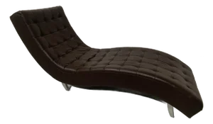 20th Century Black Leather Checkerboard Relaxation Bench