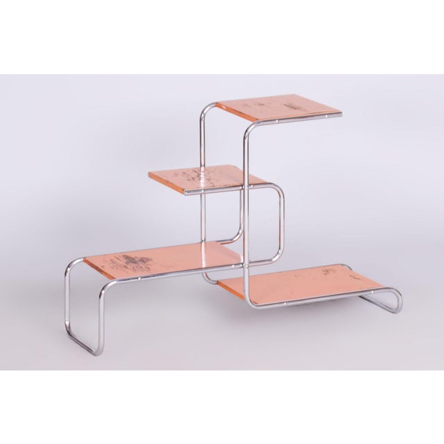 Bauhaus Chrome-Plated Steel and Lacquered Wood Shelf, 1930s For Sale - Image 10 of 10