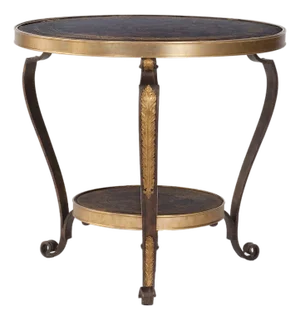 Century Furniture Wrought Metal and Brass Lamp Table