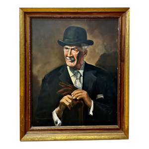 (Untitled) Mid-Century Distinguished Man in Bowler Hat