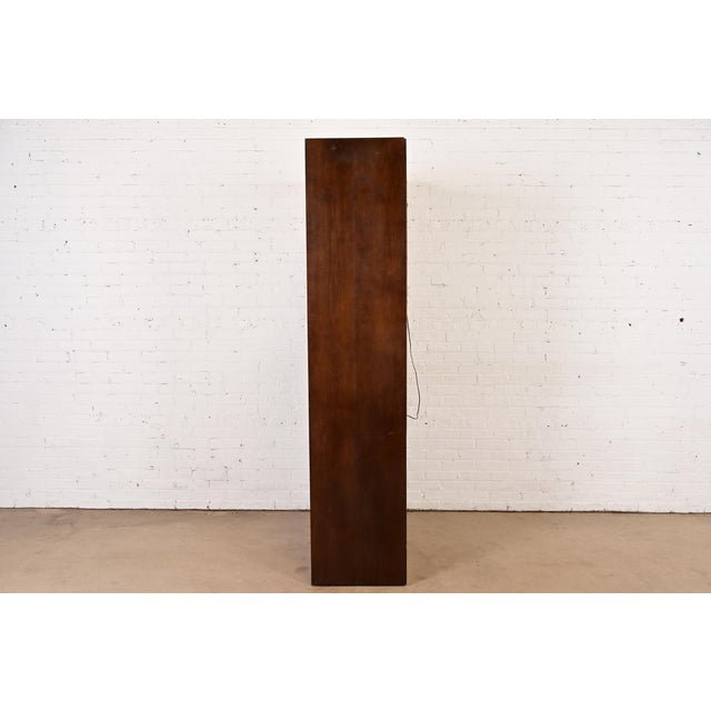 Jack Cartwright for Founders Burl Wood Lighted Bookcase or Bar Cabinet, Circa 1970s For Sale - Image 9 of 11