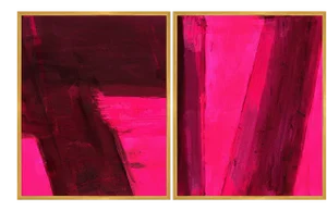 Turandot Diptych Art Print in Walnut Frame