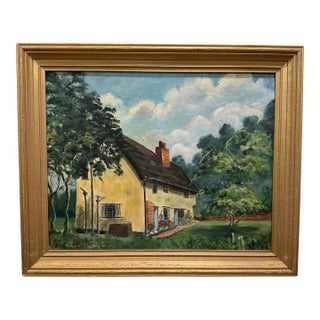 Ruby Knight-Herndon 1959 Suffolk England House Oil Painting For Sale