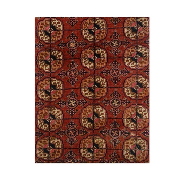 Traditional Antique Yamut Bokhara Rug 4'6'' x 6' For Sale - Image 3 of 3